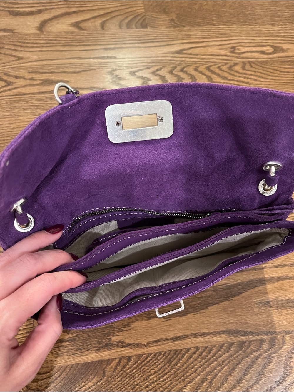 MICHAEL Michael Kors purple suede shoulder bag | vintage - Picture 4 of 9